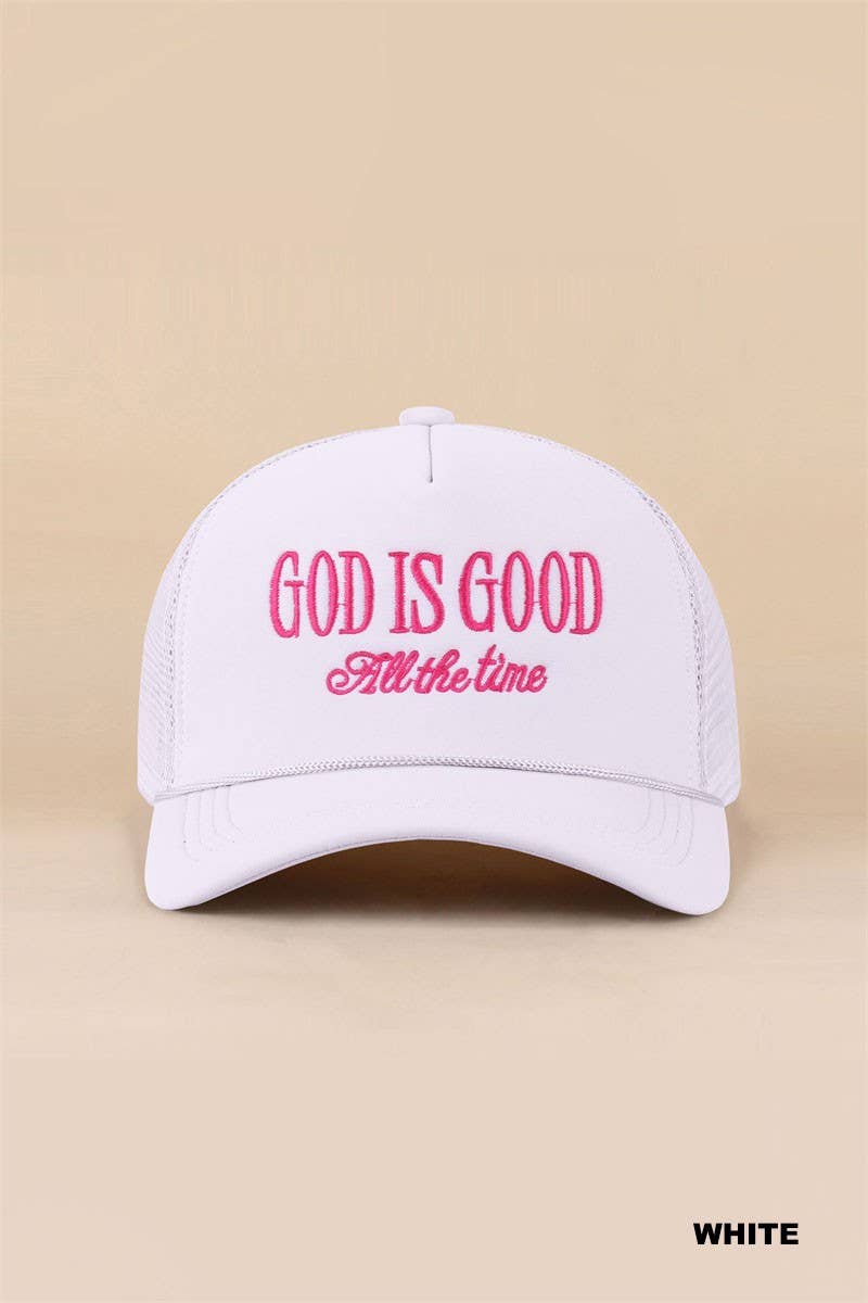 God Is Good All The Time Mesh Trucker Cap