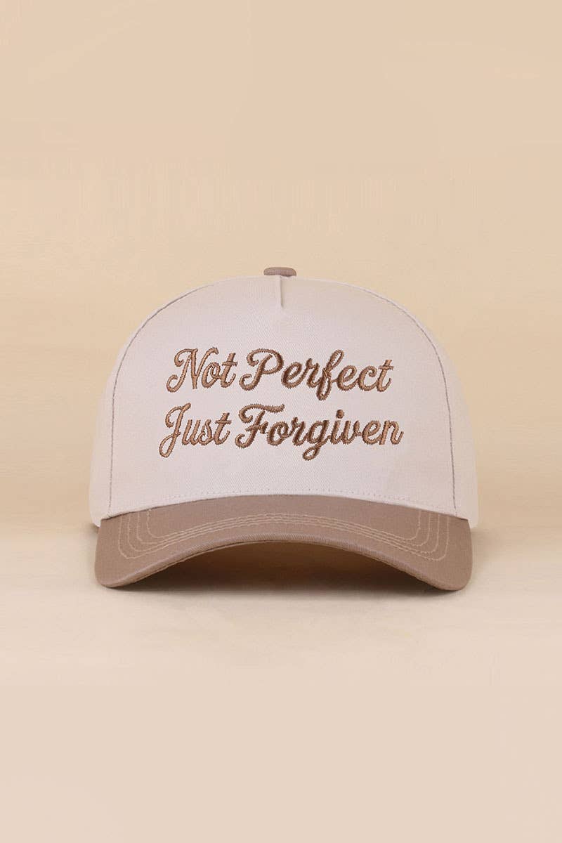 Not Perfect Just Forgiven Two Tone Snapback Hat