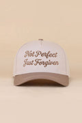 Not Perfect Just Forgiven Two Tone Snapback Hat