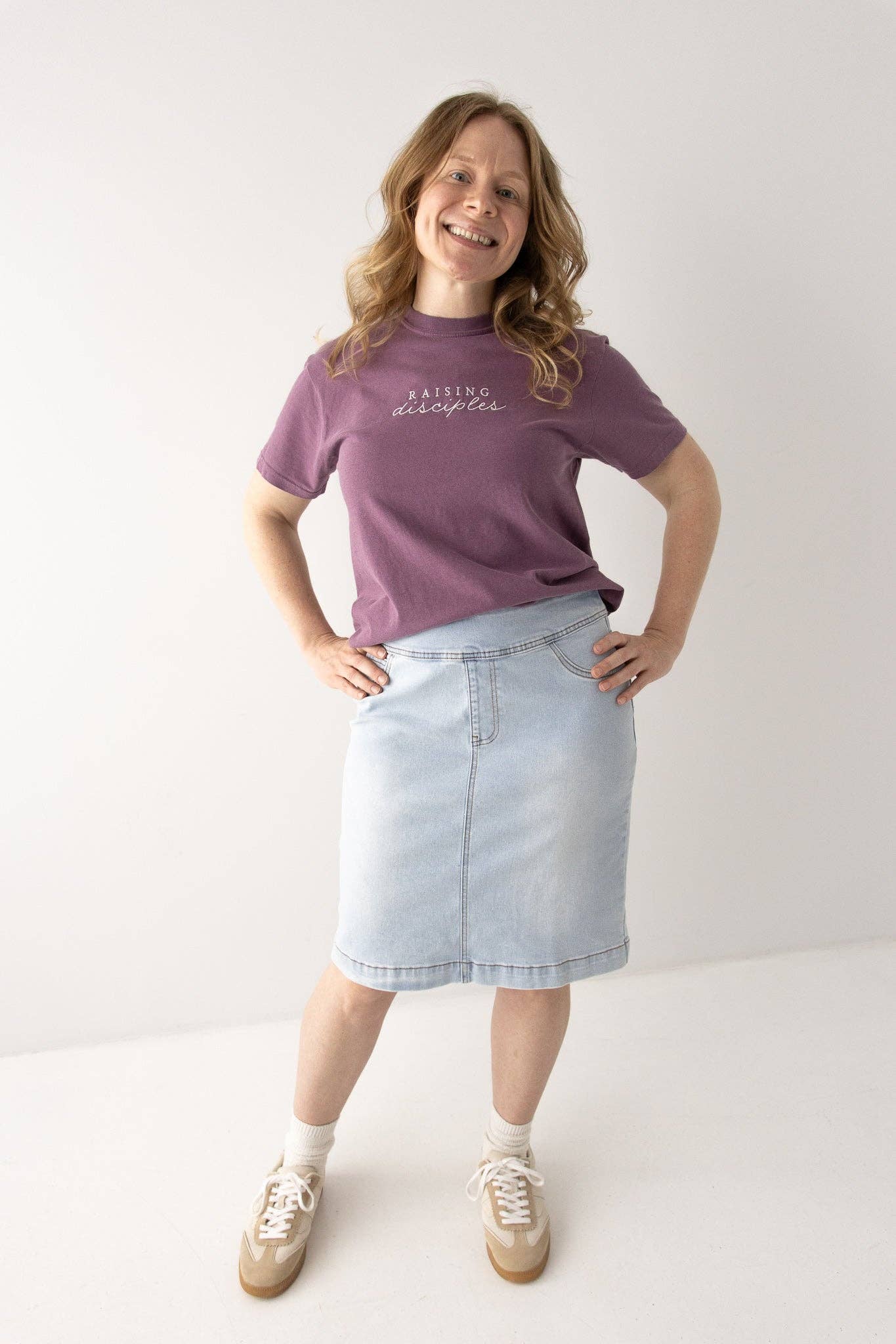 'Sara' Stretch Denim Skirt