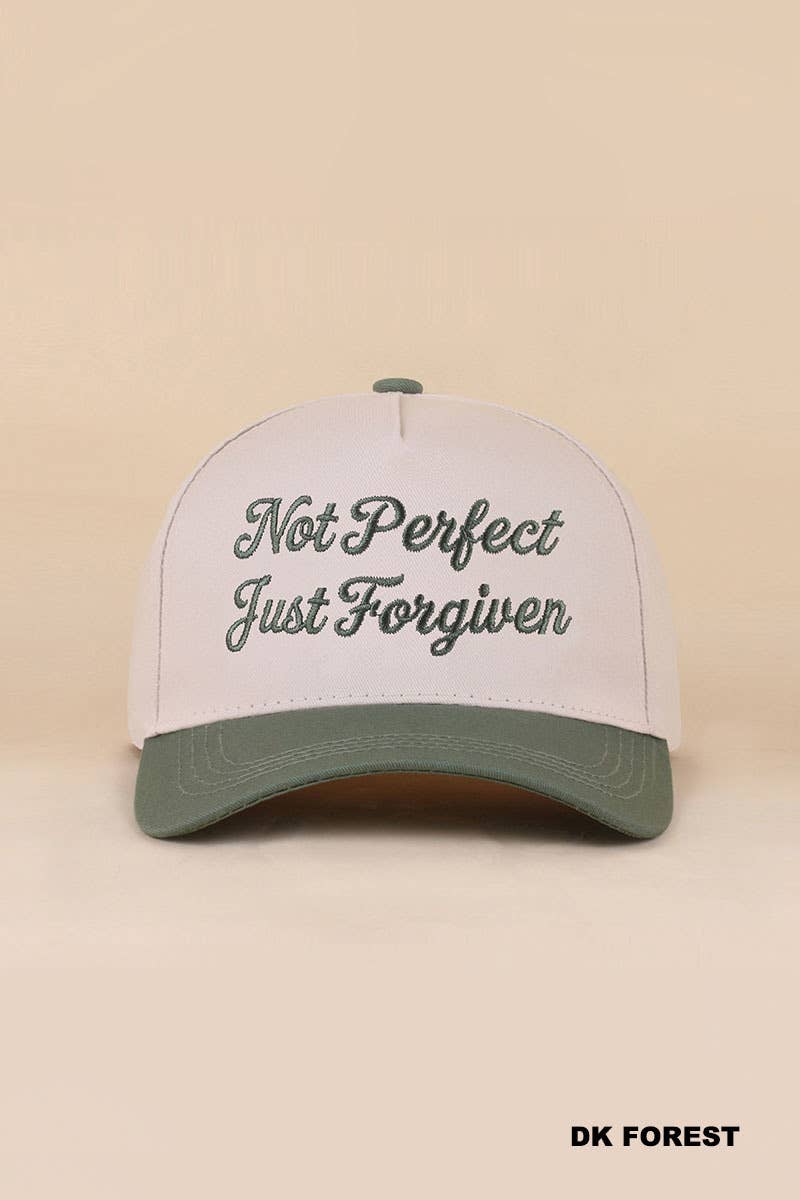 Not Perfect Just Forgiven Two Tone Snapback Hat