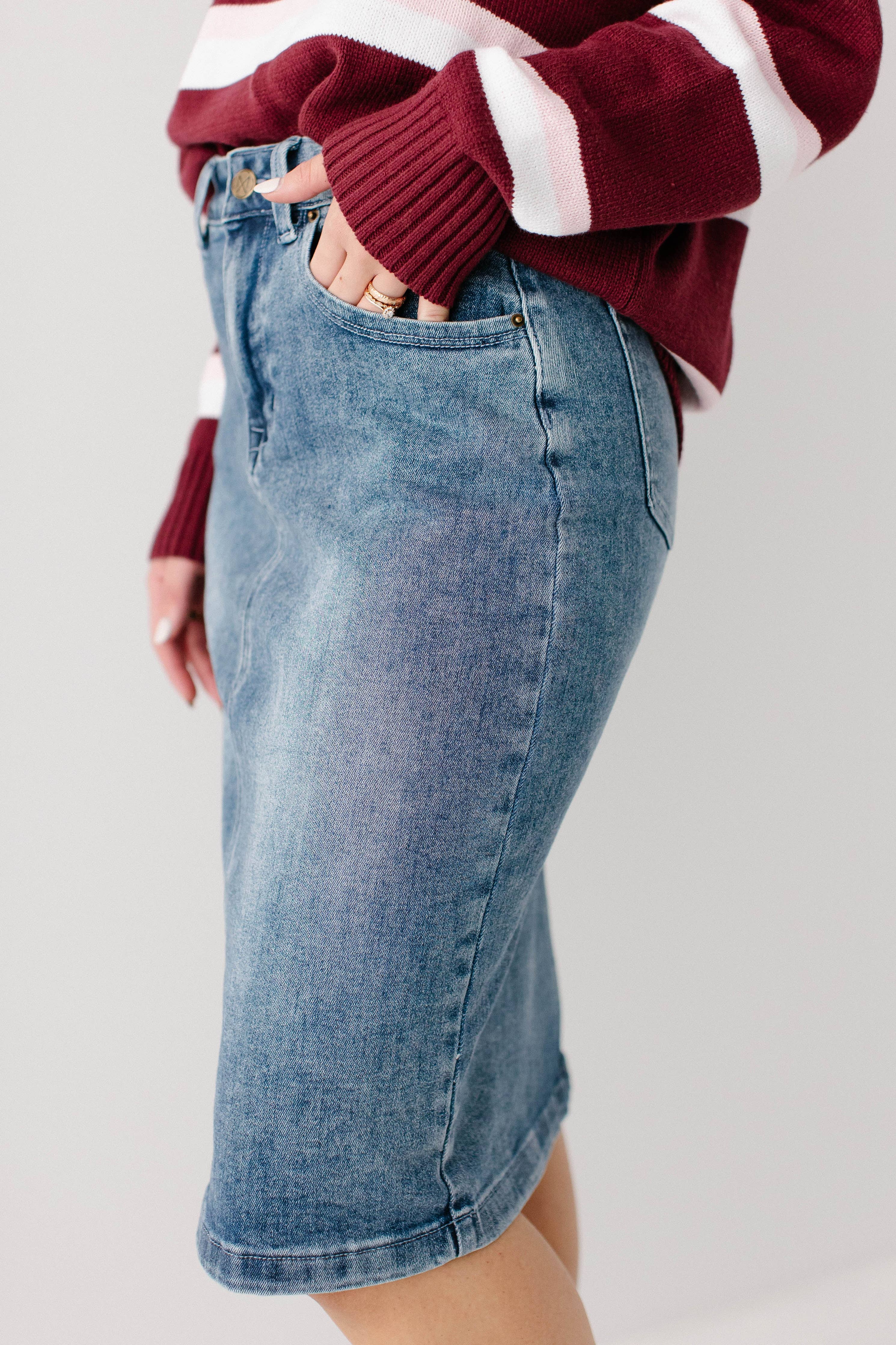 'Robyn' Classic Denim Skirt