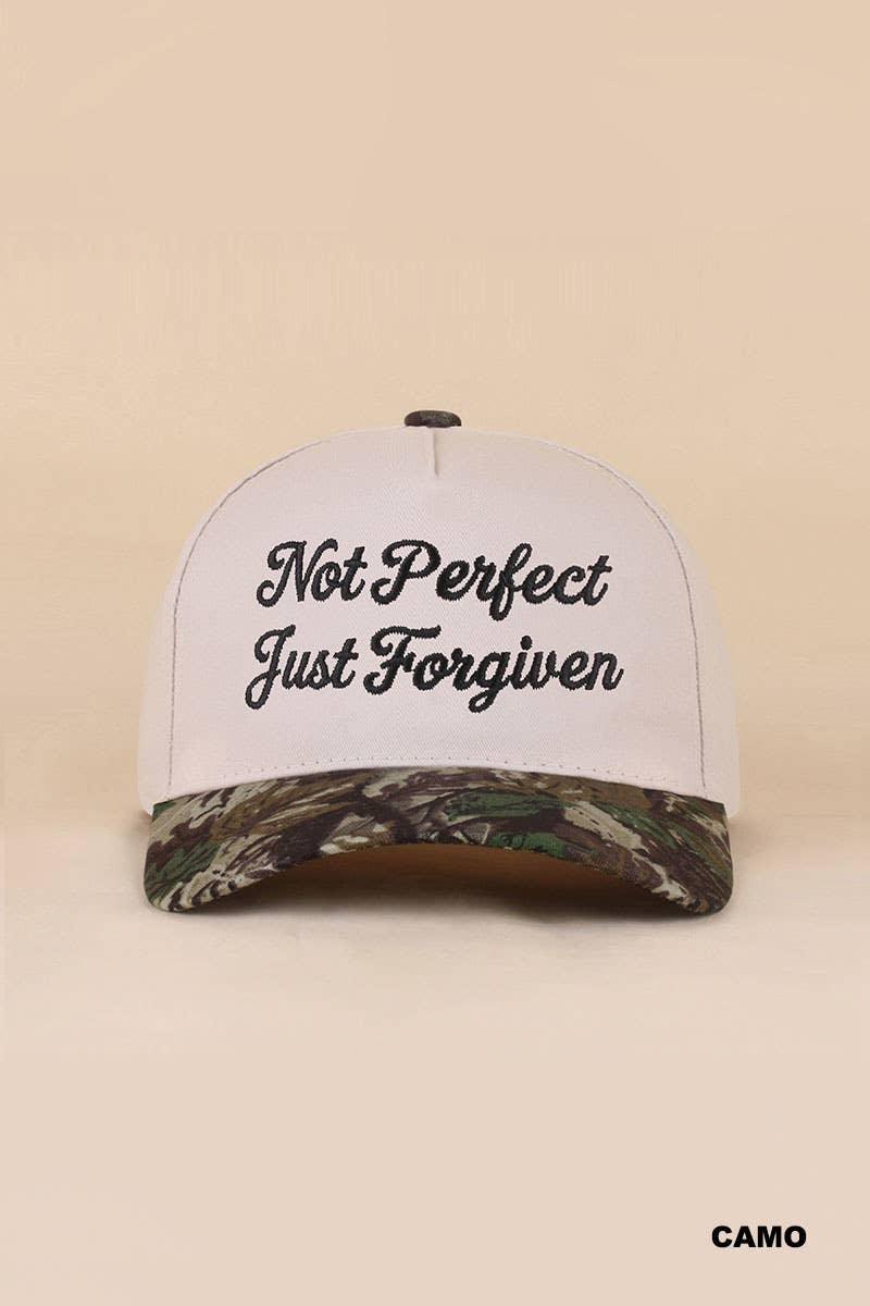 Not Perfect Just Forgiven Two Tone Snapback Hat