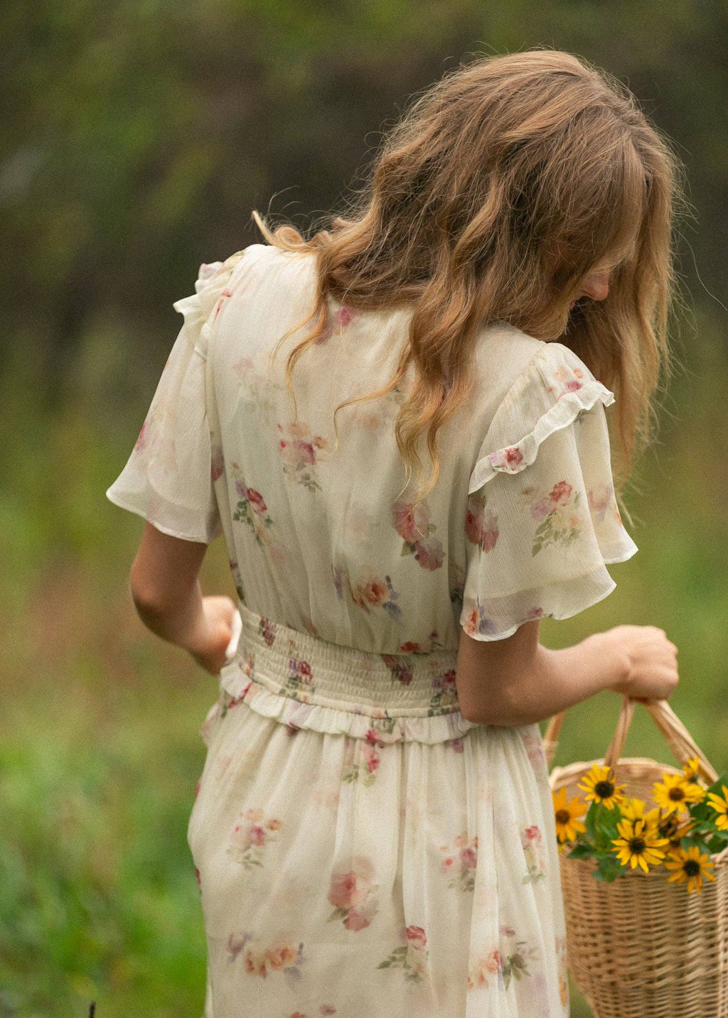 Eden Cream Floral Maxi Dress