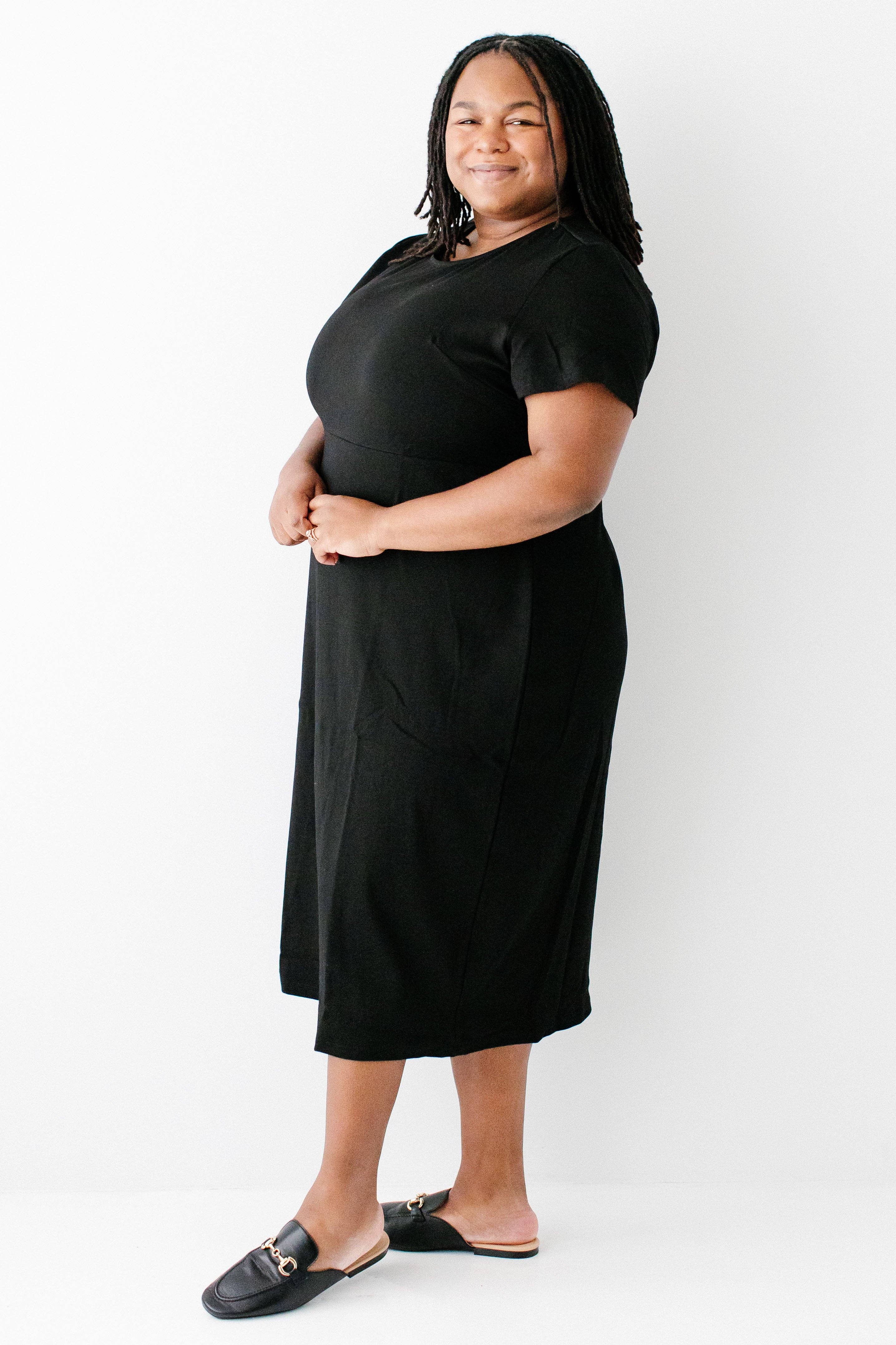 'Spencer' Ponte Knit Midi Dress
