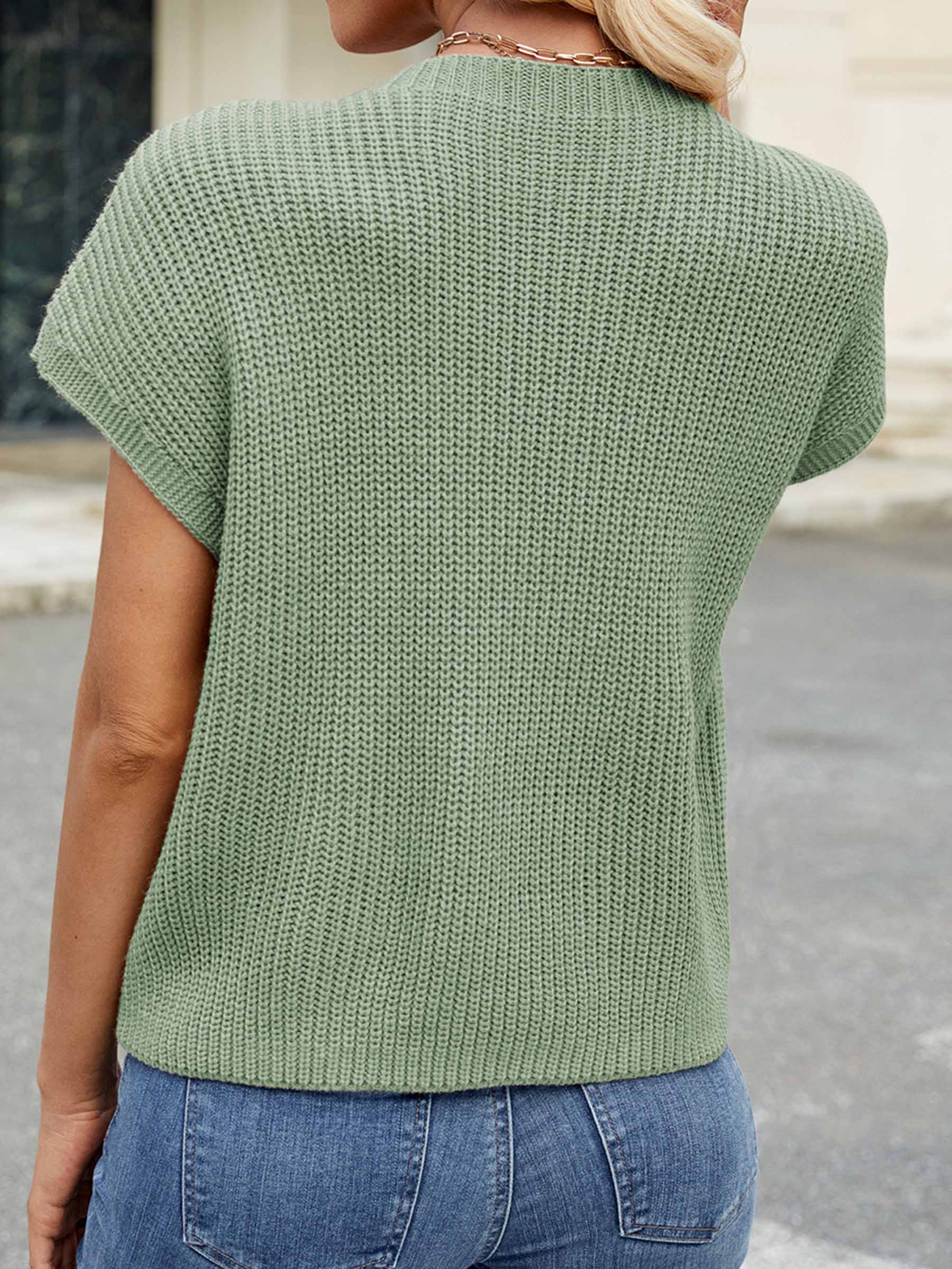 Casual Short Vest Knitted Top