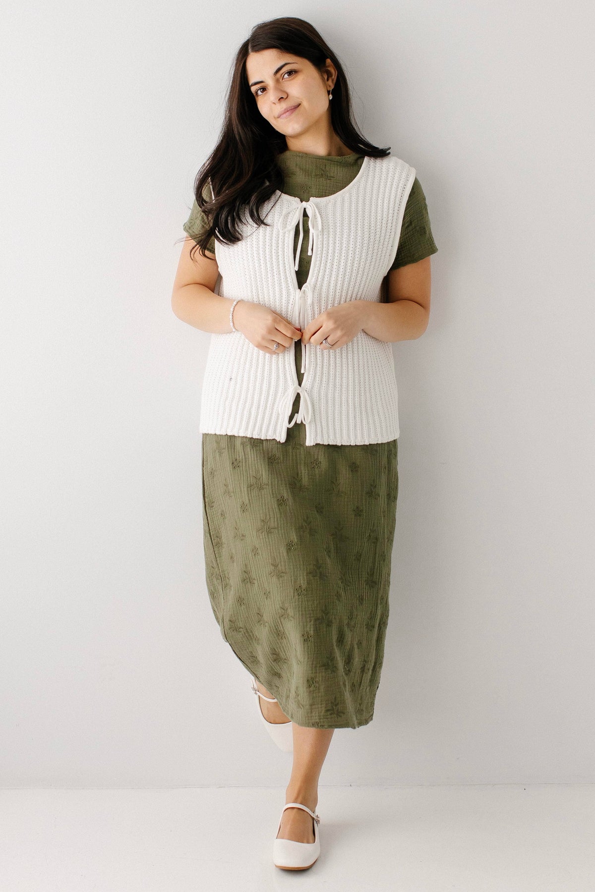 Ingrid Fall Bow Tie Knit Vest