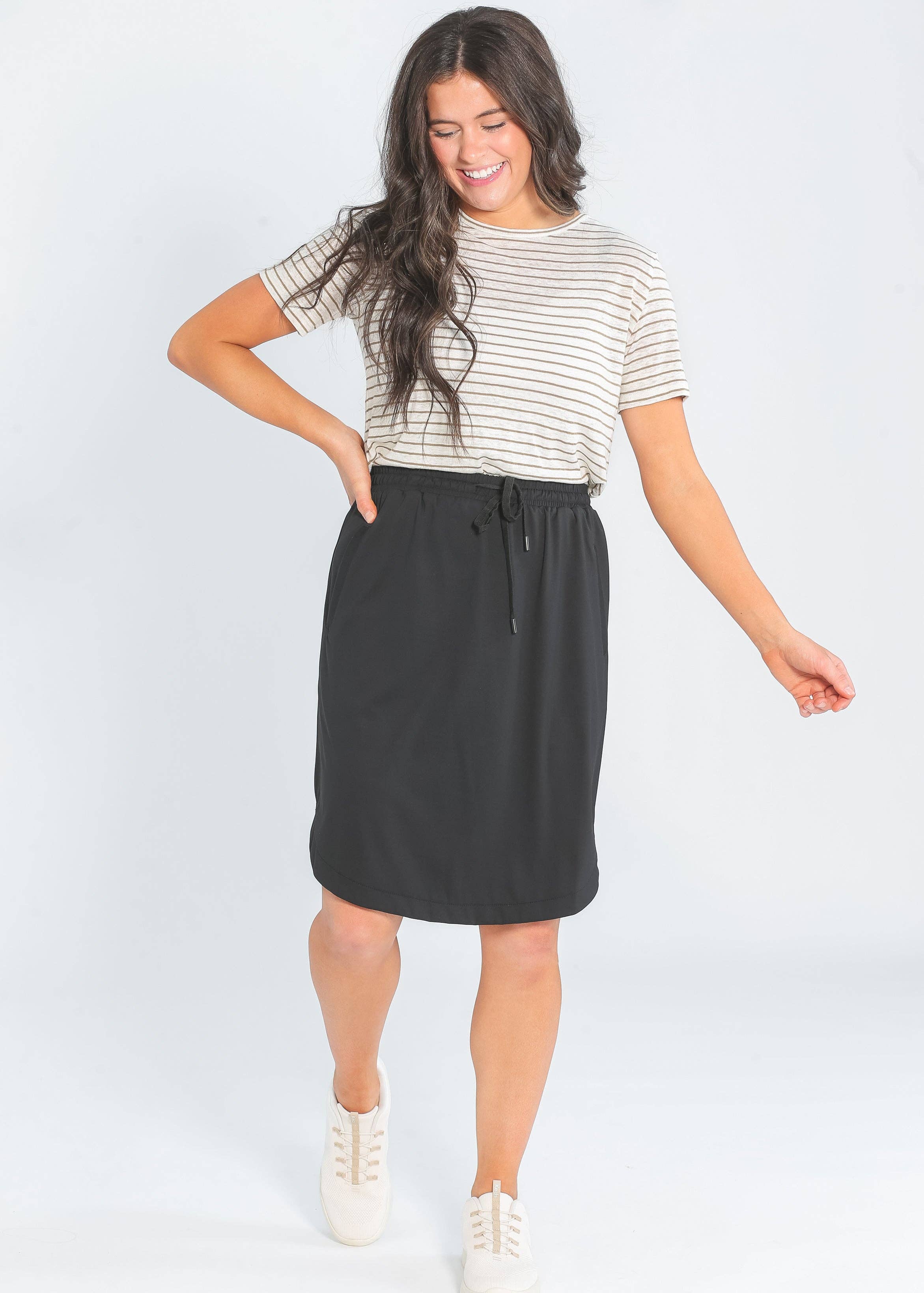 Kenedi Black Sport Skirt