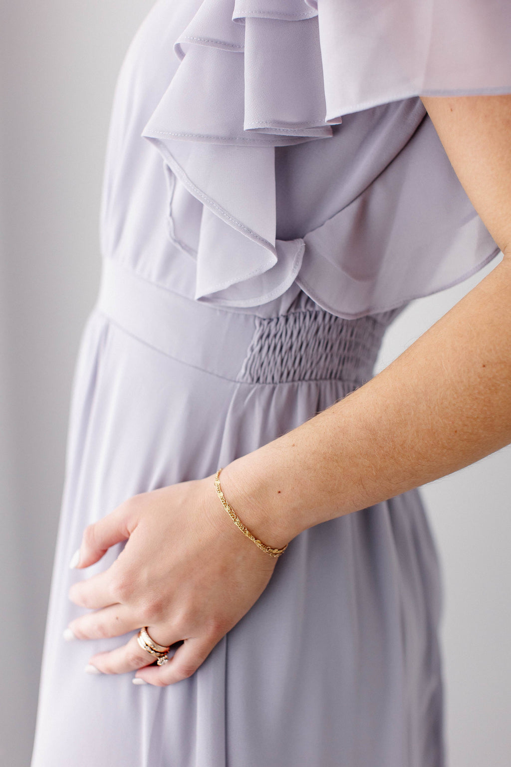 'Valencia' Flutter Sleeve Maxi Dress