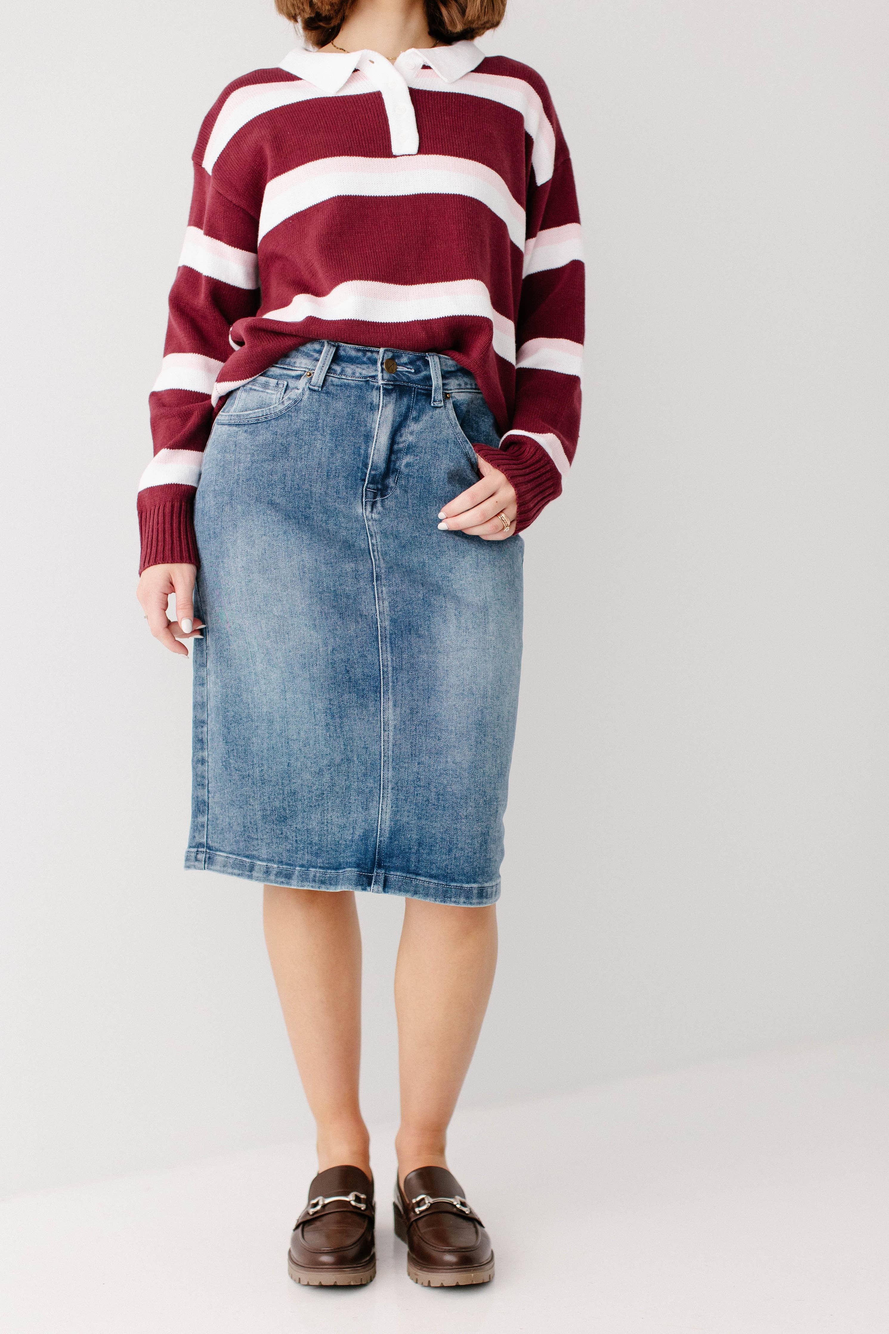 'Robyn' Classic Denim Skirt