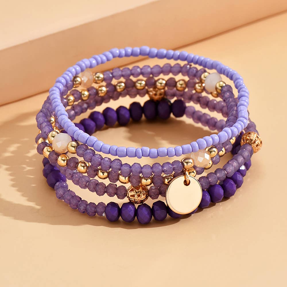 Alloy Round Pendant With Crystal Resin Beads