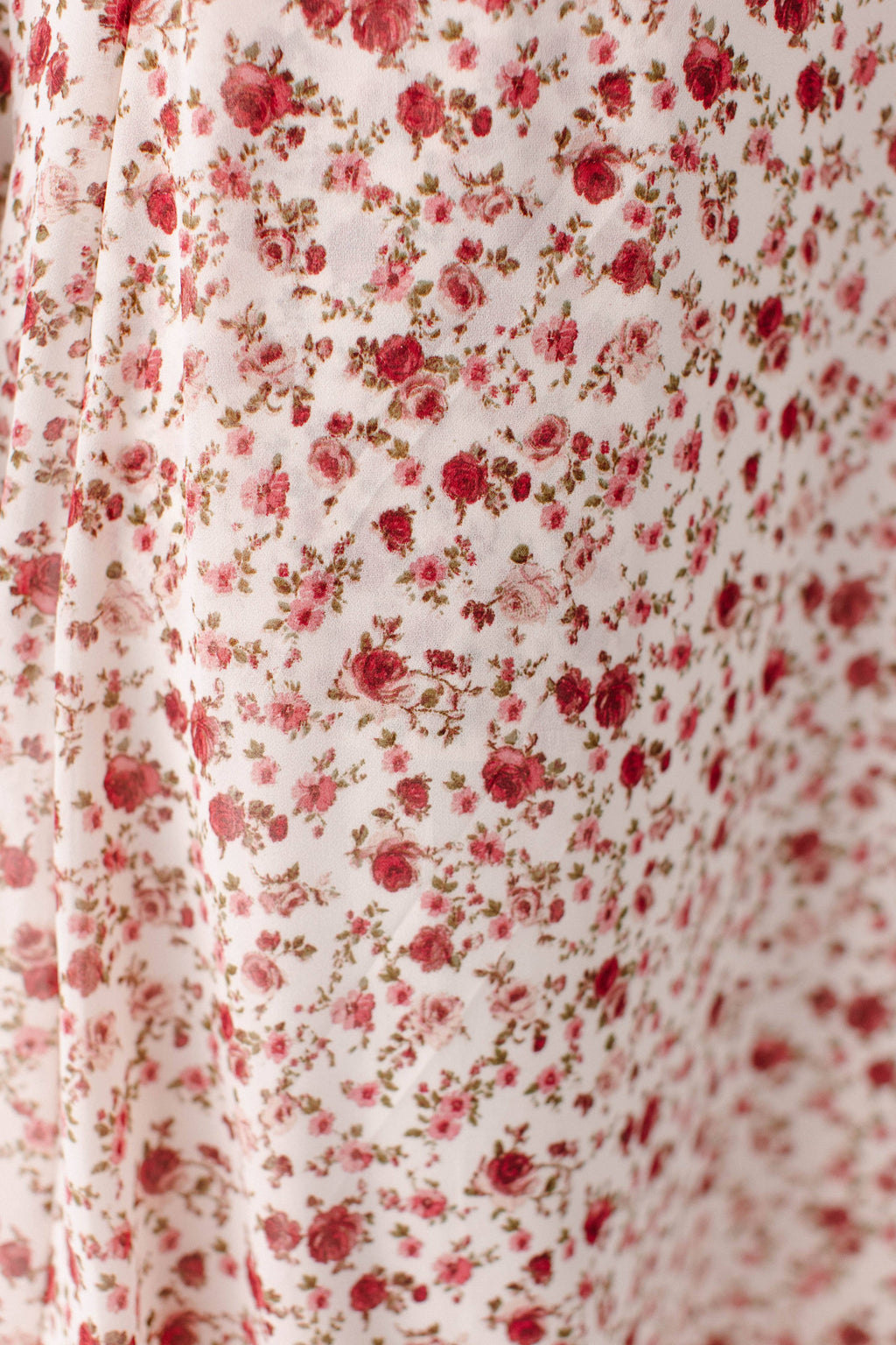 'Annette' Rose Print Midi Skirt