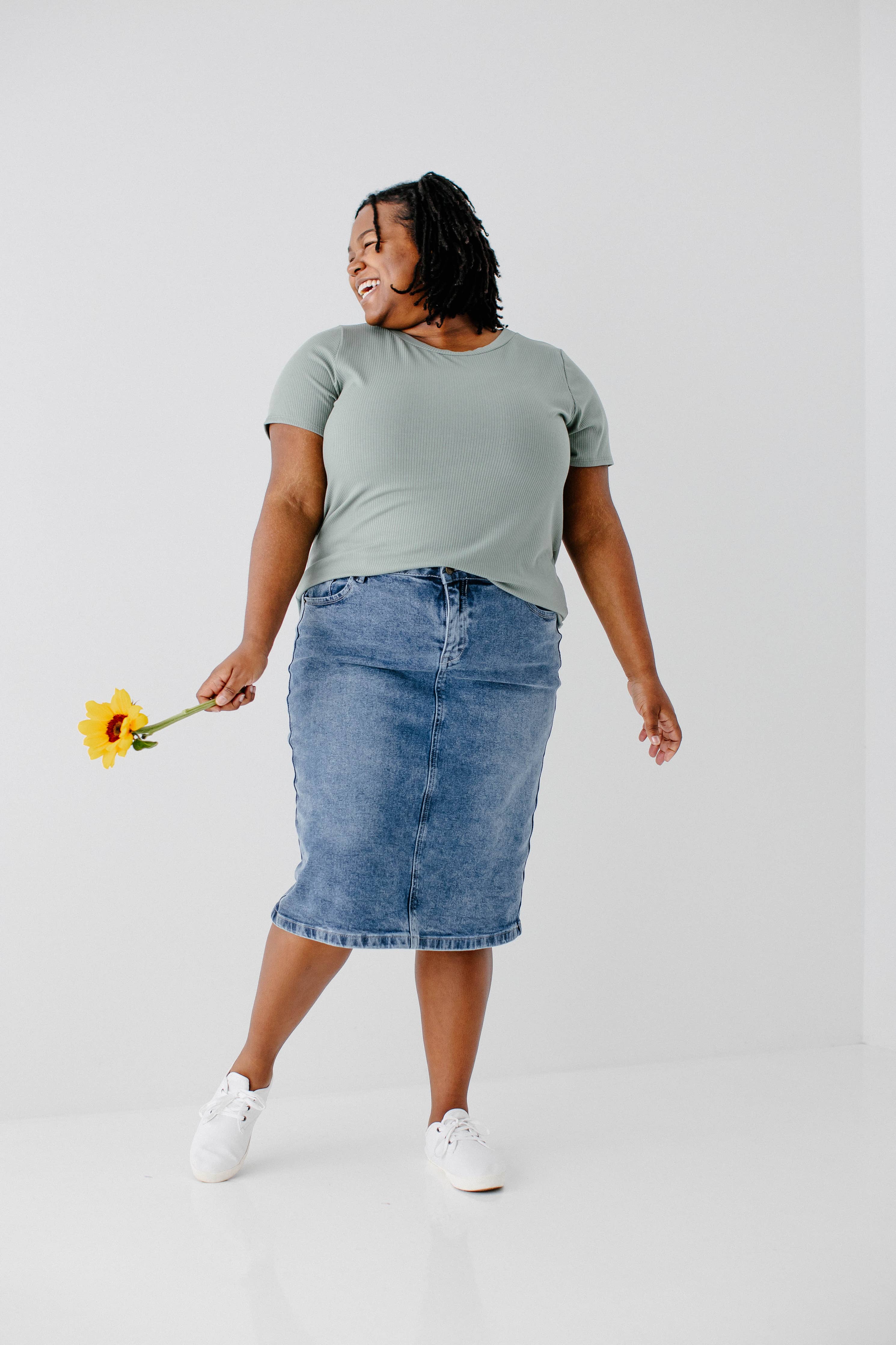 'Robyn' Classic Denim Skirt