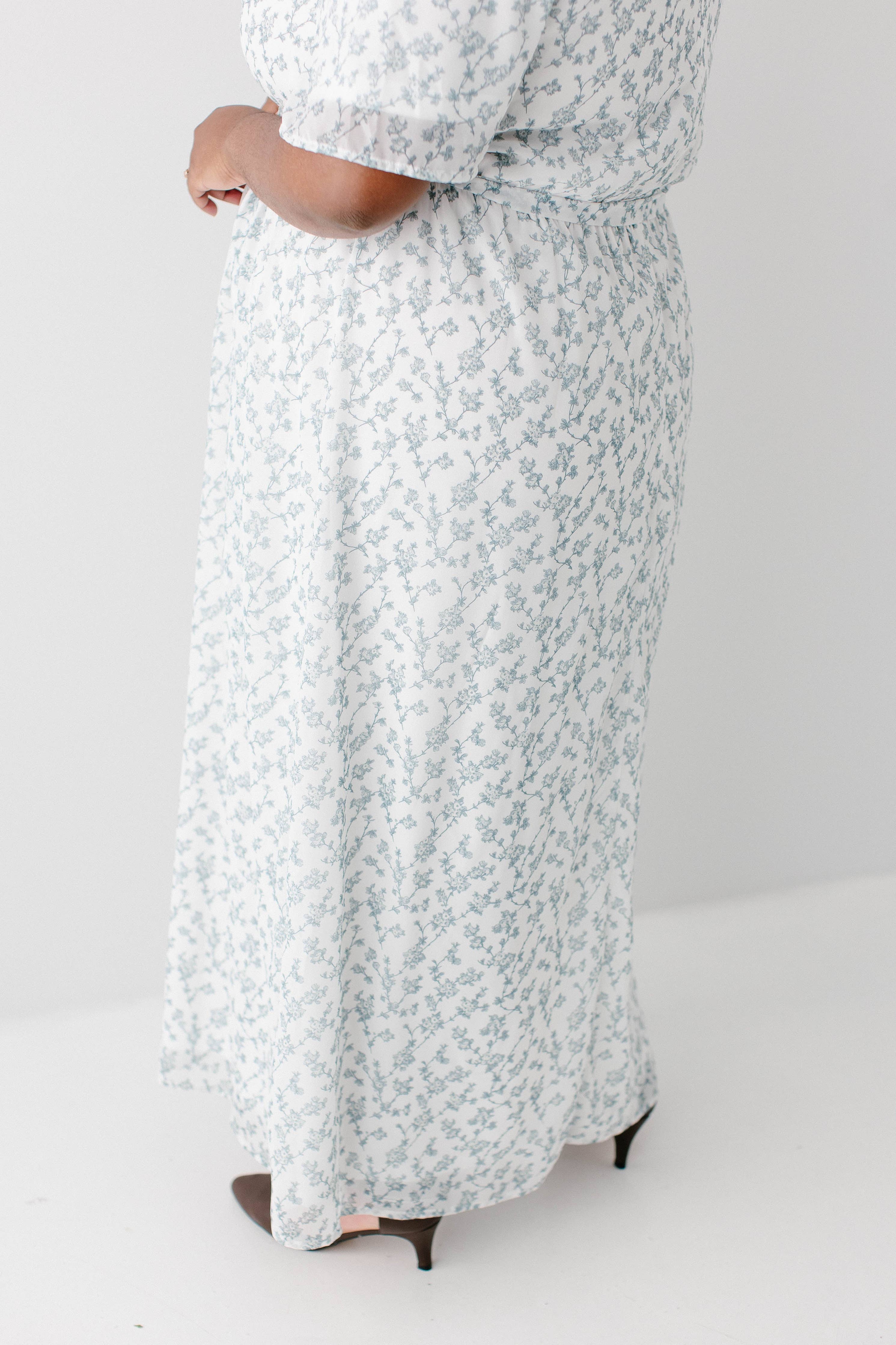 'Esther' Floral Print Maxi Dress