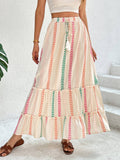 Contrasting Printed Skirt