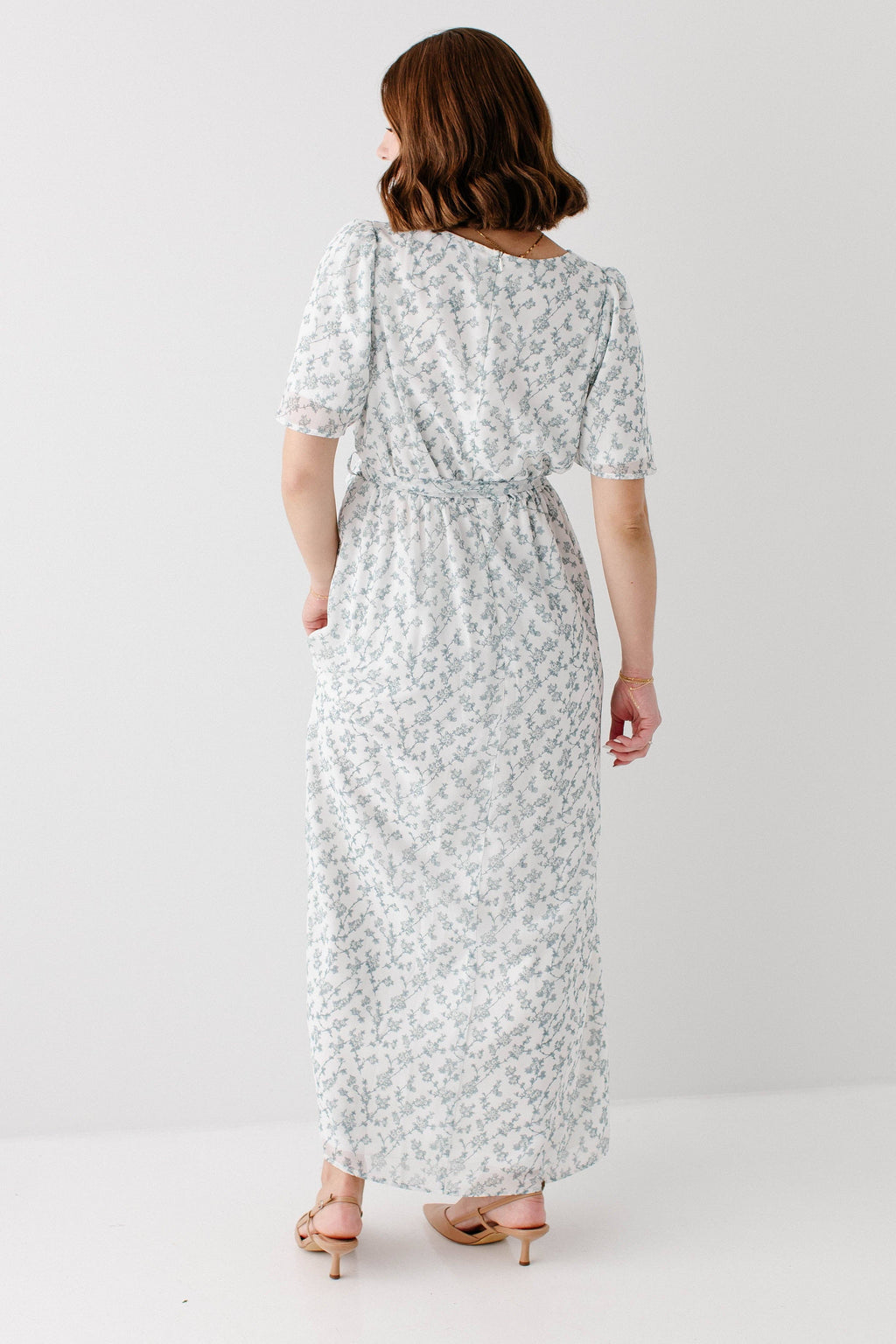 'Esther' Floral Print Maxi Dress