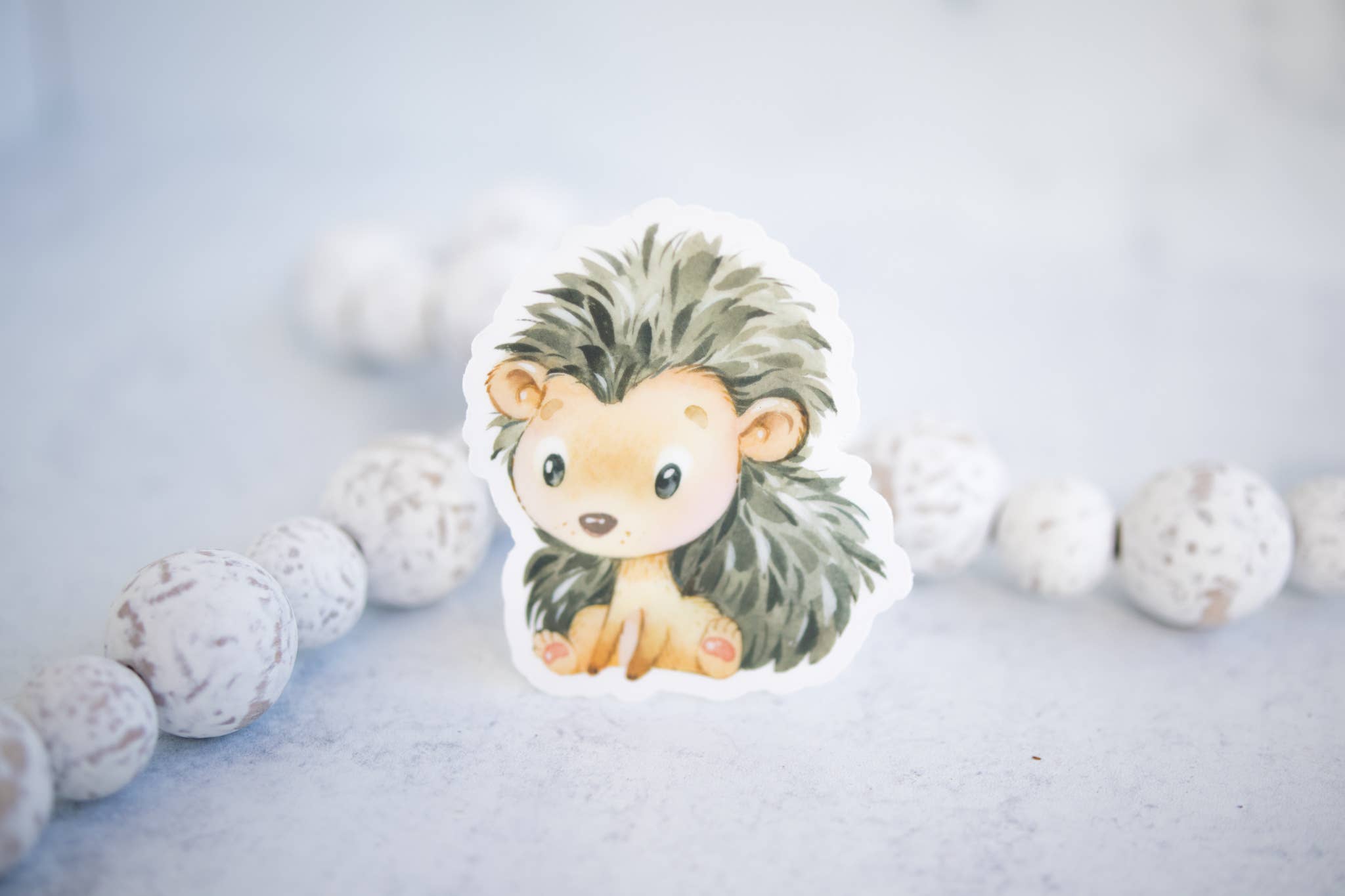 Cute Hedgehog, Animal Sticker Vinyl Sticker, 3x3 in.