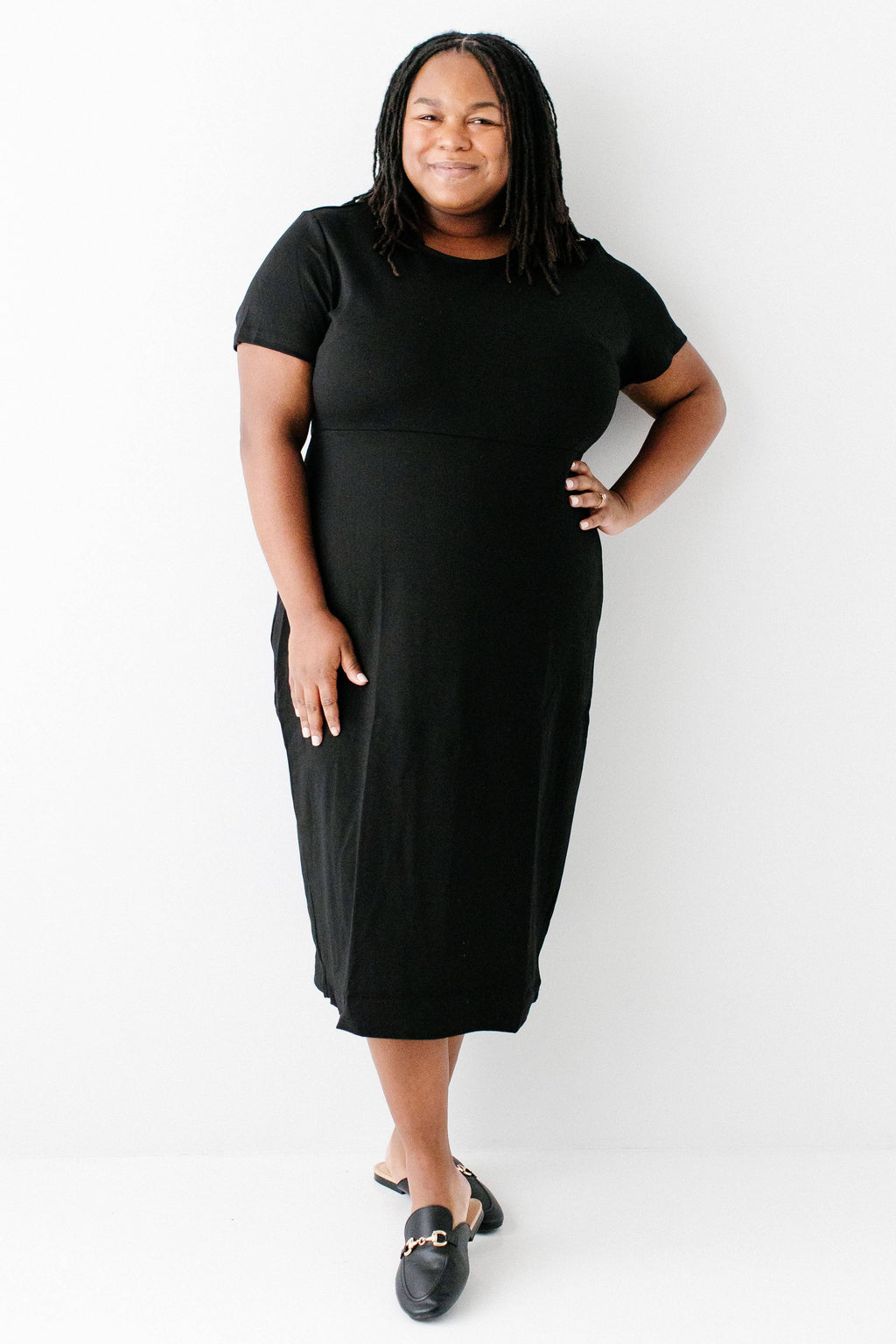 'Spencer' Ponte Knit Midi Dress