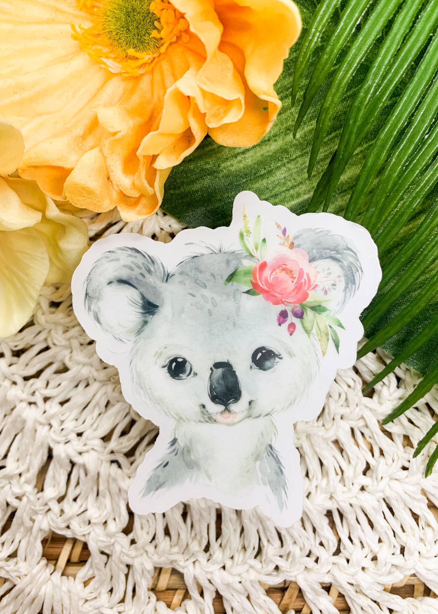 Baby Koala Clear, Vinyl Sticker, 3x3 in.