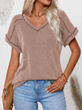 Short Sleeved V-neck Top