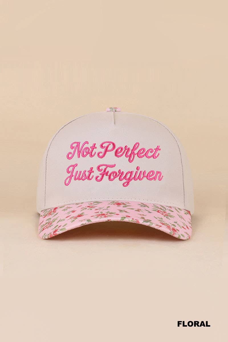 Not Perfect Just Forgiven Two Tone Snapback Hat