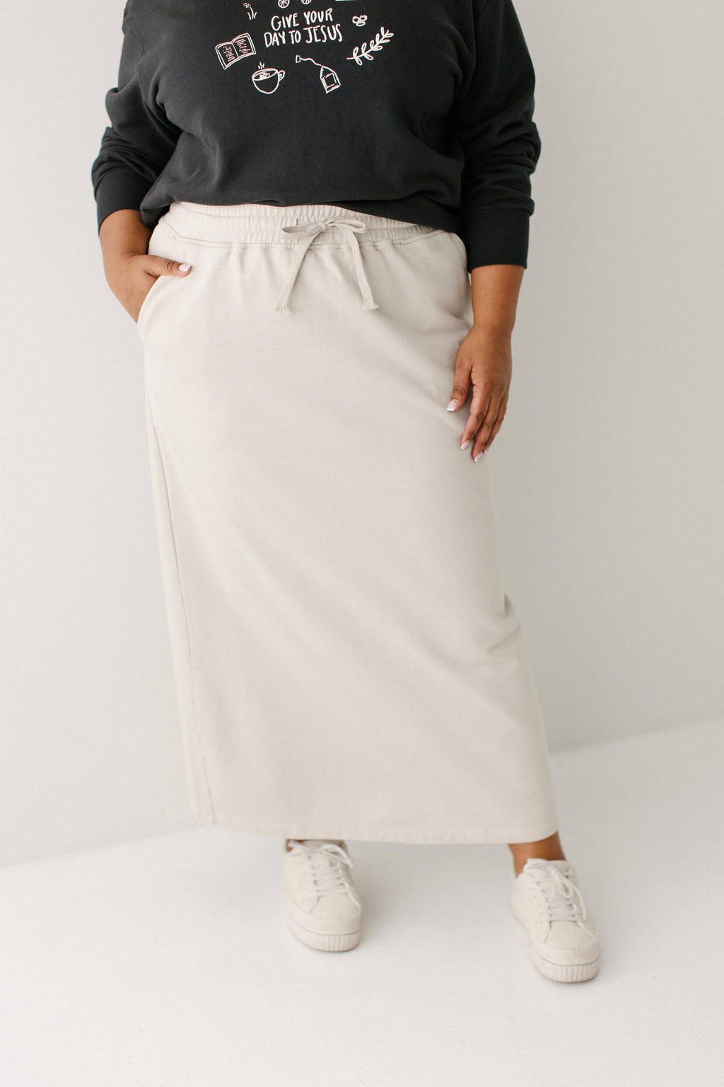 'Megan' Maxi Sweatshirt Skirt