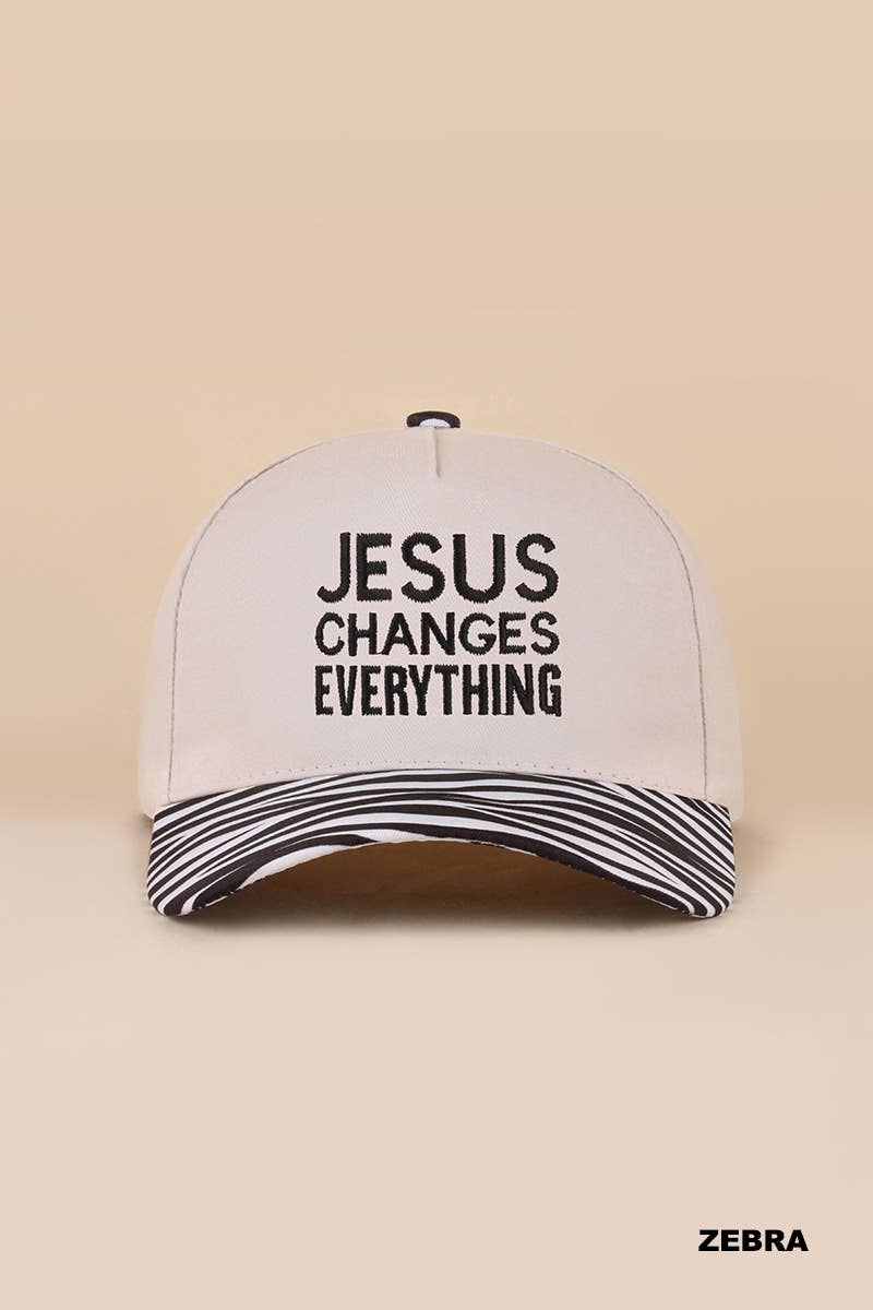 Jesus Changes Everything Two Tone Cotton Hat