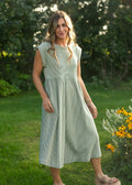 Olivia A-line Striped Midi Dress