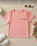 Girl’s T-shirt floral cross design