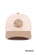 Jesus Saves Two Tone Canvas Cotton Cap