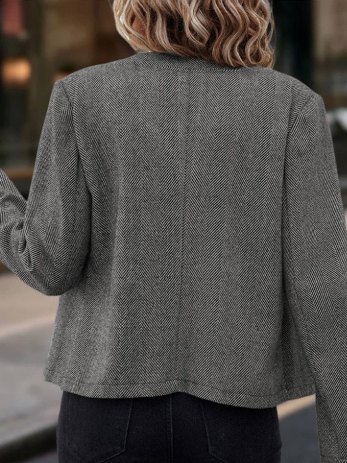 Double Breasted Long Sleeved Short Jacket