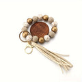 Wooden Beads Beaded Keychain Car Keychain Stylish Key Strings Engraved with MAMA Wooden Plaque