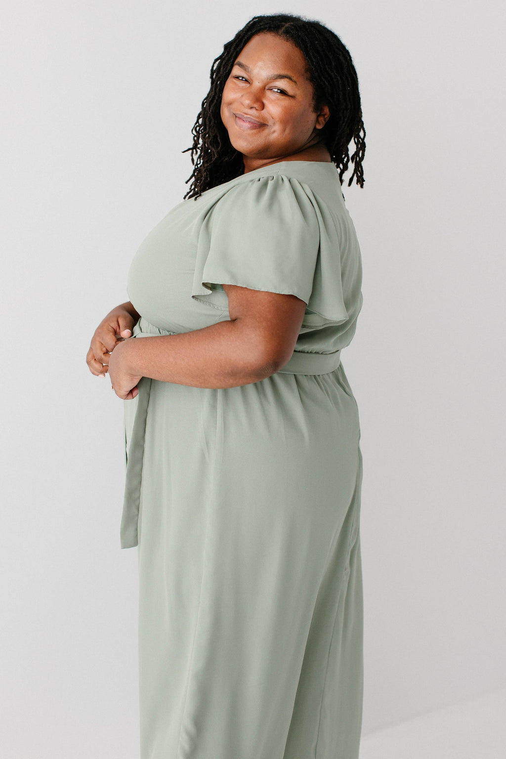 'Naomi' Chiffon Belted Maxi Dress