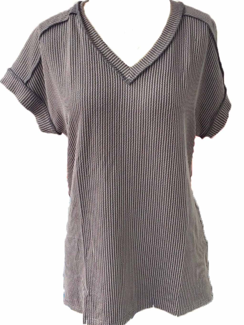 Short Sleeved V-neck Top