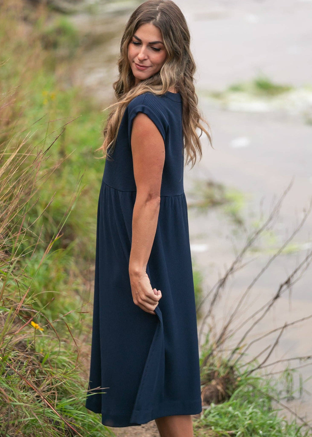 Olivia Cap Sleeve Midi Dress