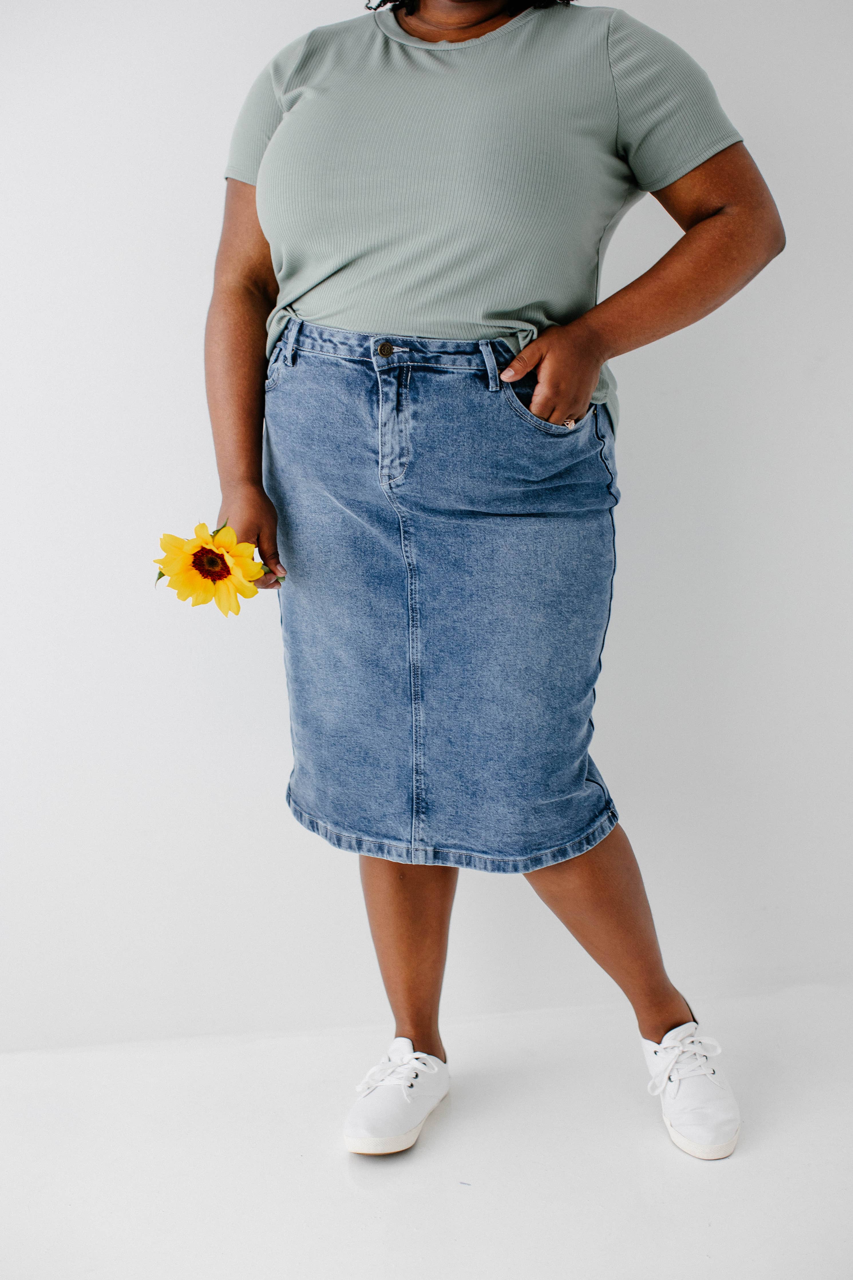 'Robyn' Classic Denim Skirt