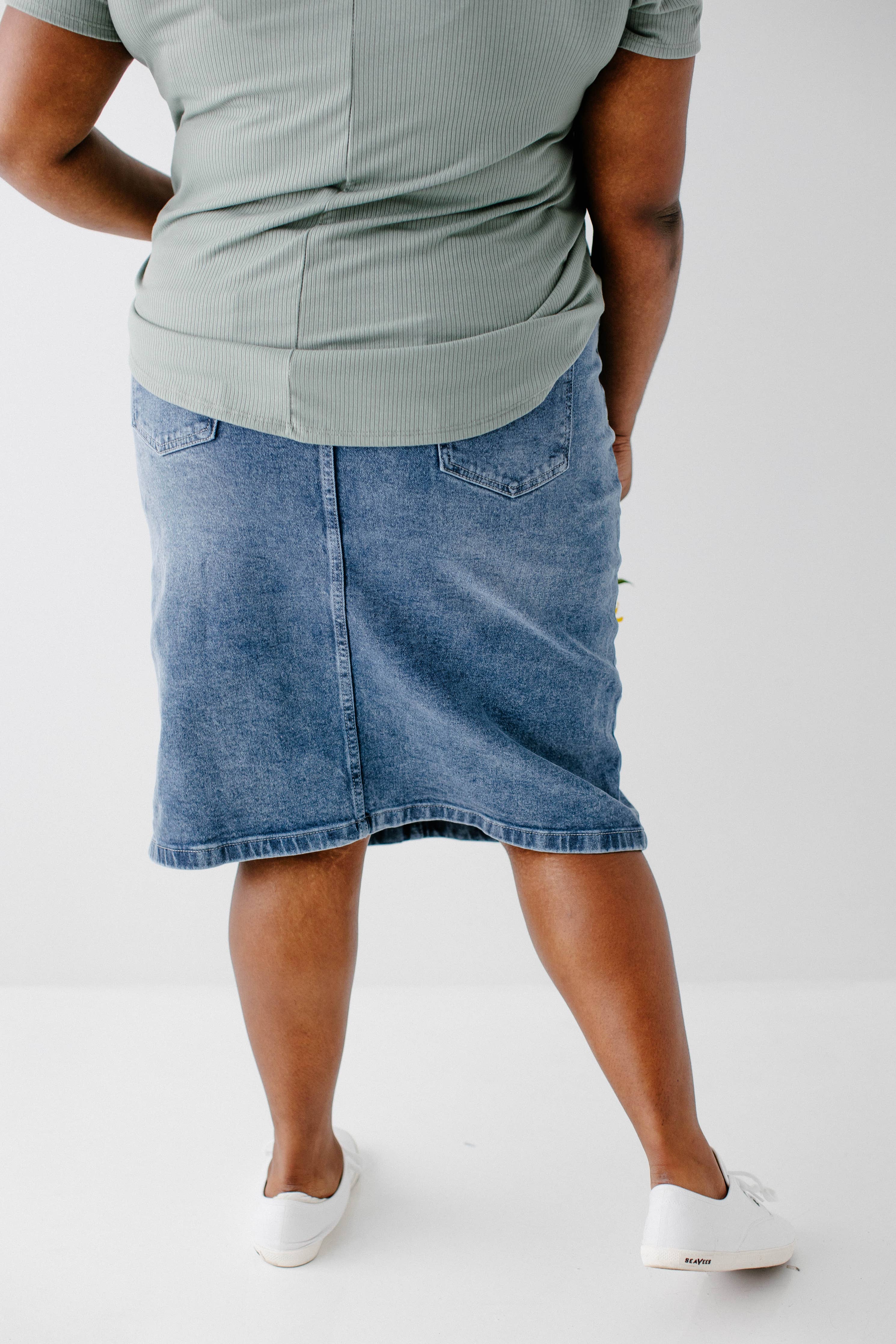 'Robyn' Classic Denim Skirt