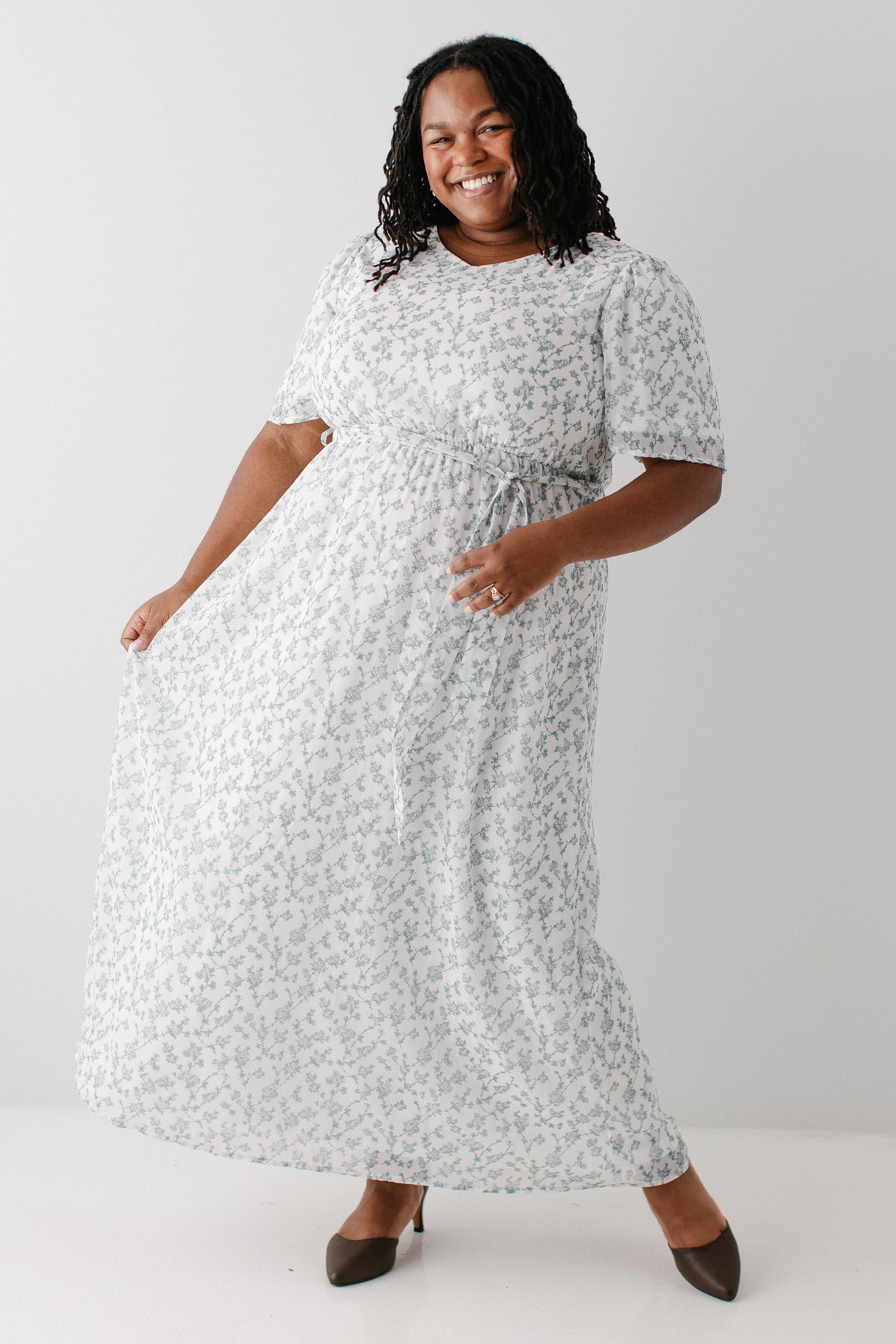 'Esther' Floral Print Maxi Dress