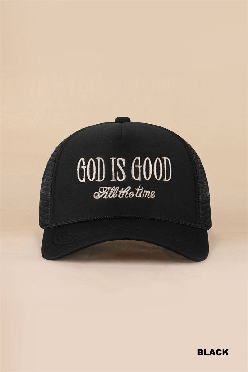 God Is Good All The Time Mesh Trucker Cap