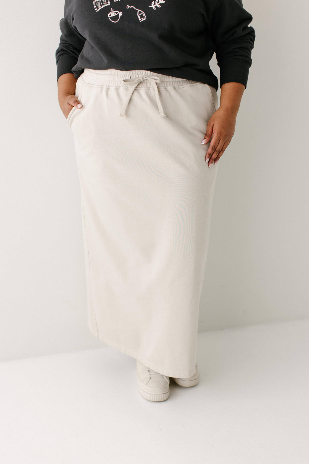 'Megan' Maxi Sweatshirt Skirt