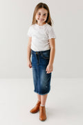 'Nala' Girl Distressed Denim Skirt
