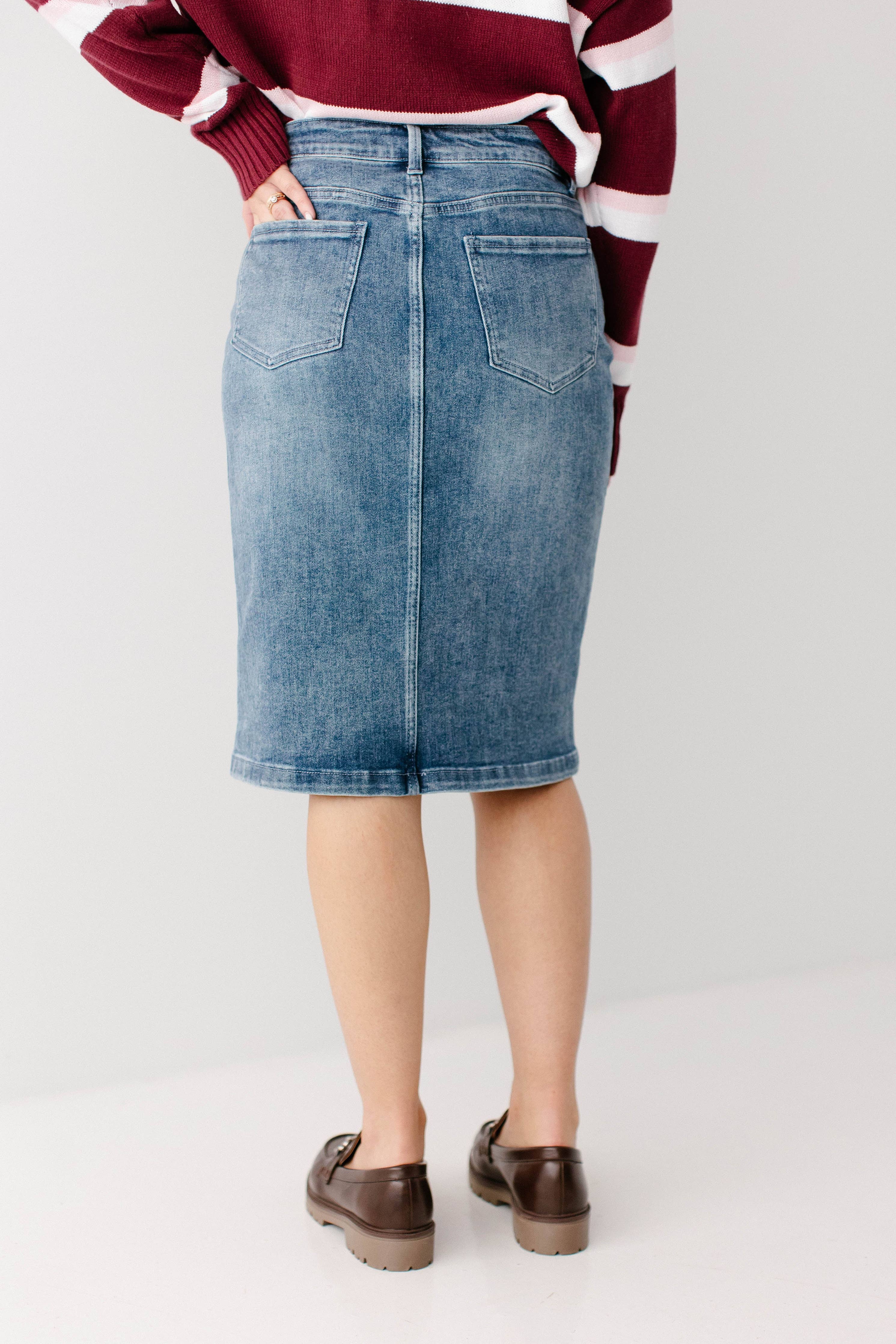 'Robyn' Classic Denim Skirt