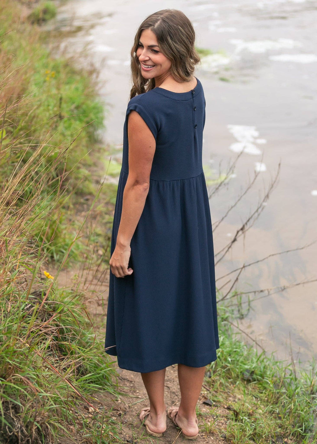 Olivia Cap Sleeve Midi Dress