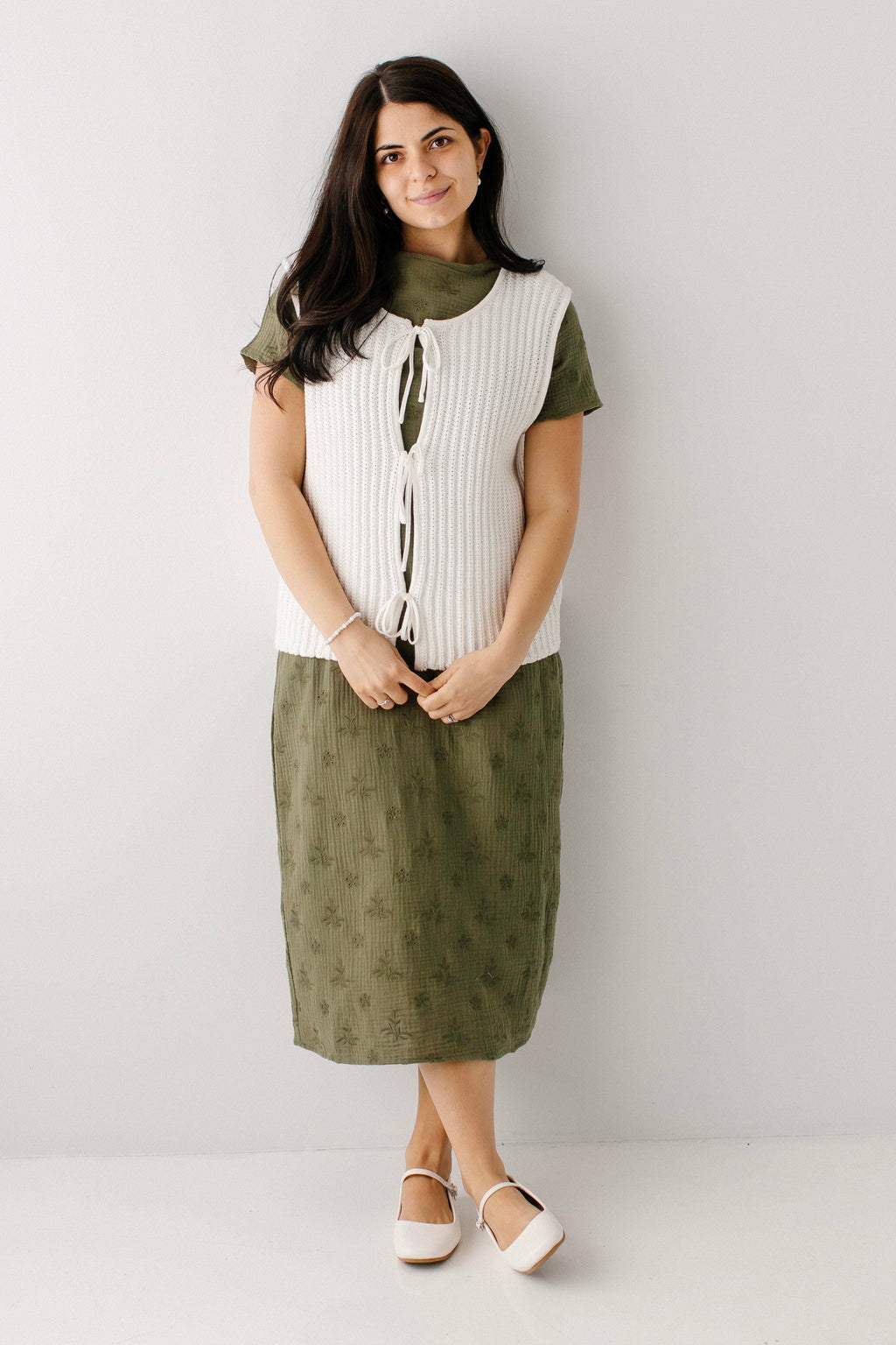 Ingrid Fall Bow Tie Knit Vest