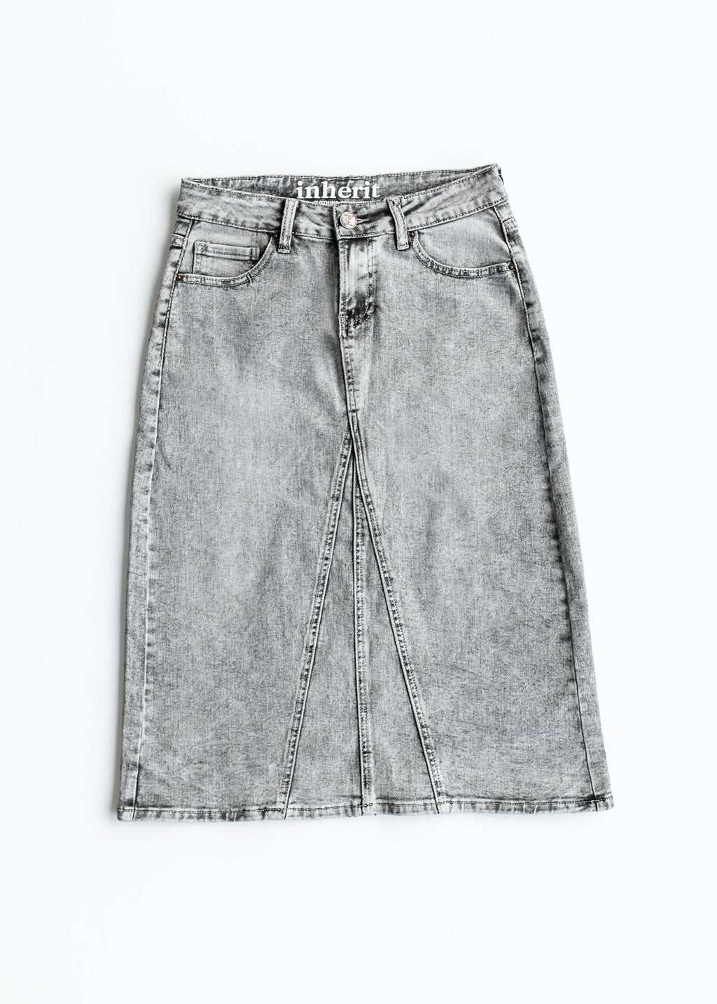 Claire A-line Denim Midi Skirt