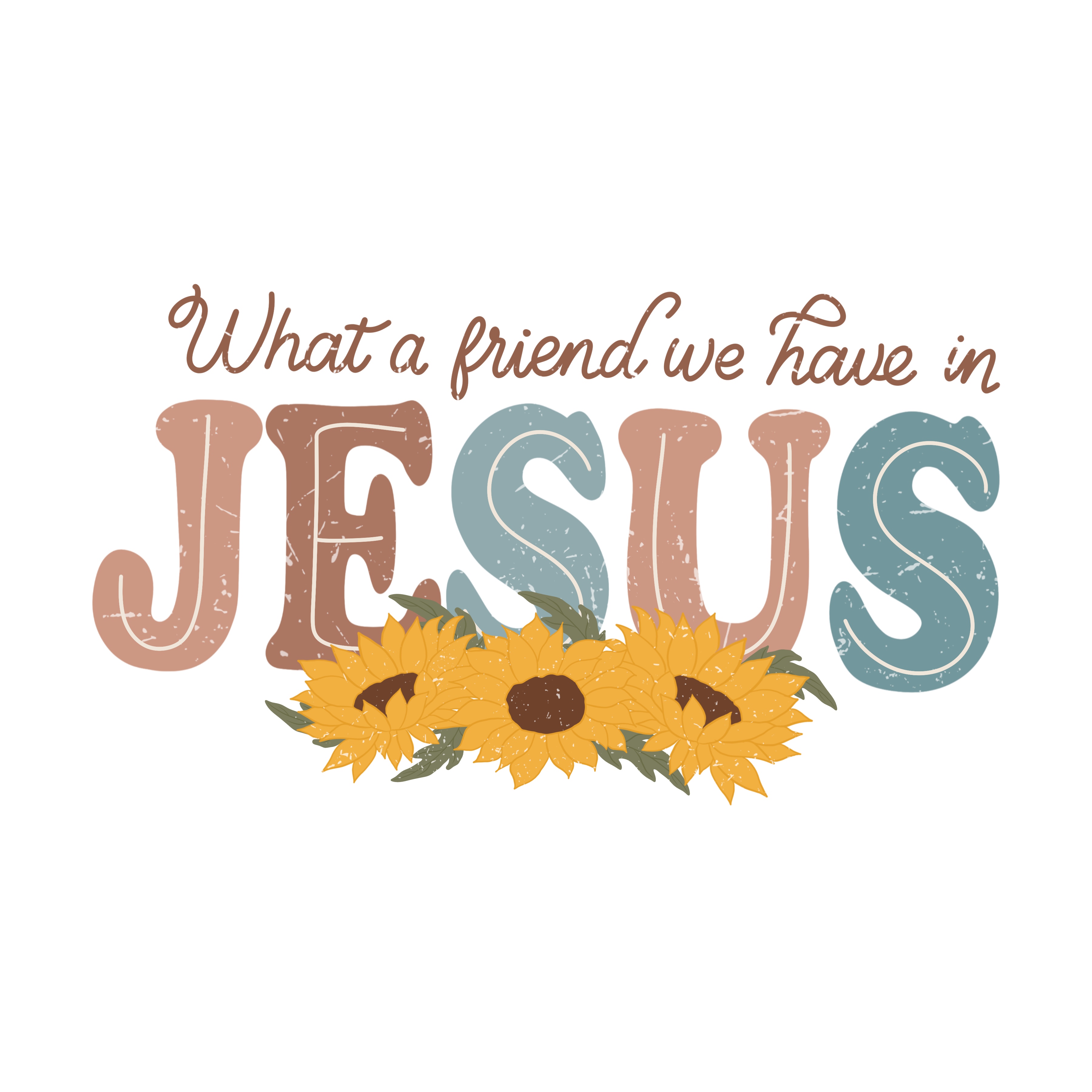 Retro What A Friend We Have In Jesus Vinyl, Sticker, 3x3 in